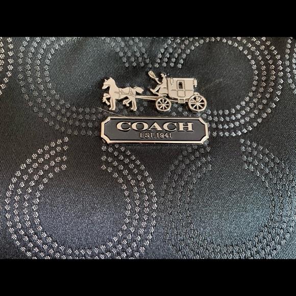 Large Black Coach Bag Purse Tote Excellent - Picture 9 of 15